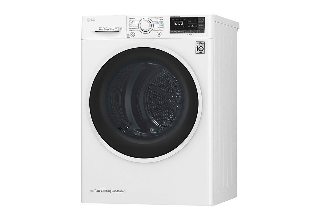 LG Uscător pompă de căldură Dual Inverter | 9kg | Clasa A+++ | Condensator curățare automată | EcoHybrid | ThinQ™ | Alb, RC90U2AV4Q, thumbnail 10