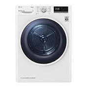 LG Uscător pompă de căldură, Dual Inverter, 9kg, Clasa A++, ThinQ™, Alb, Front View, RH90V5AV6Q, thumbnail 1