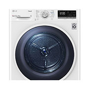 LG Uscător pompă de căldură, Dual Inverter, 9kg, Clasa A++, ThinQ™, Alb, Cut image front view, RH90V5AV6Q, thumbnail 4