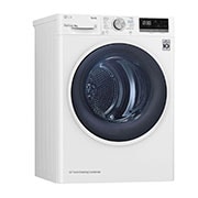 LG Uscător pompă de căldură, Dual Inverter, 9kg, Clasa A++, ThinQ™, Alb, Left side view , RH90V5AV6Q, thumbnail 10