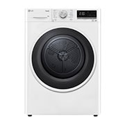 LG Uscător cu pompă de căldură, Dual Inverter, 9kg, Clasa D, EcoHybrid™, ThinQ™, Alb, Front View, RH90V5AV6N, thumbnail 1