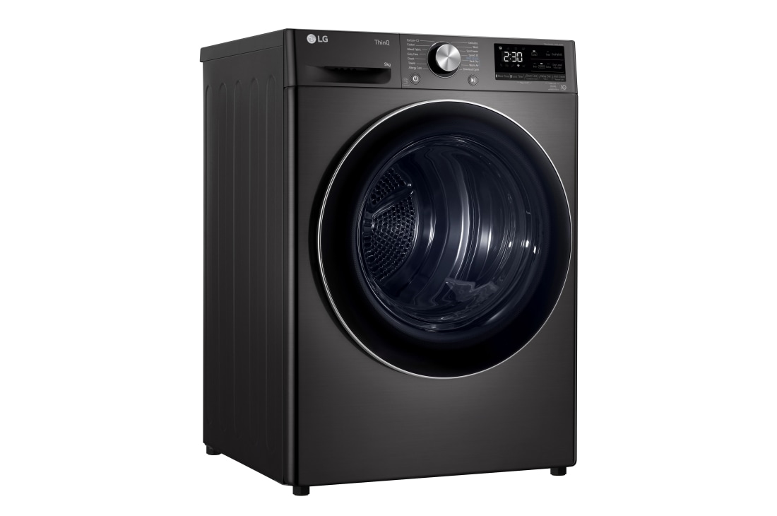 LG Uscător cu pompă de căldură, Dual Inverter, 9kg, Clasa C, Allergy Care, ThinQ™,  Gri inchis, RH90V9JV2N, thumbnail 4