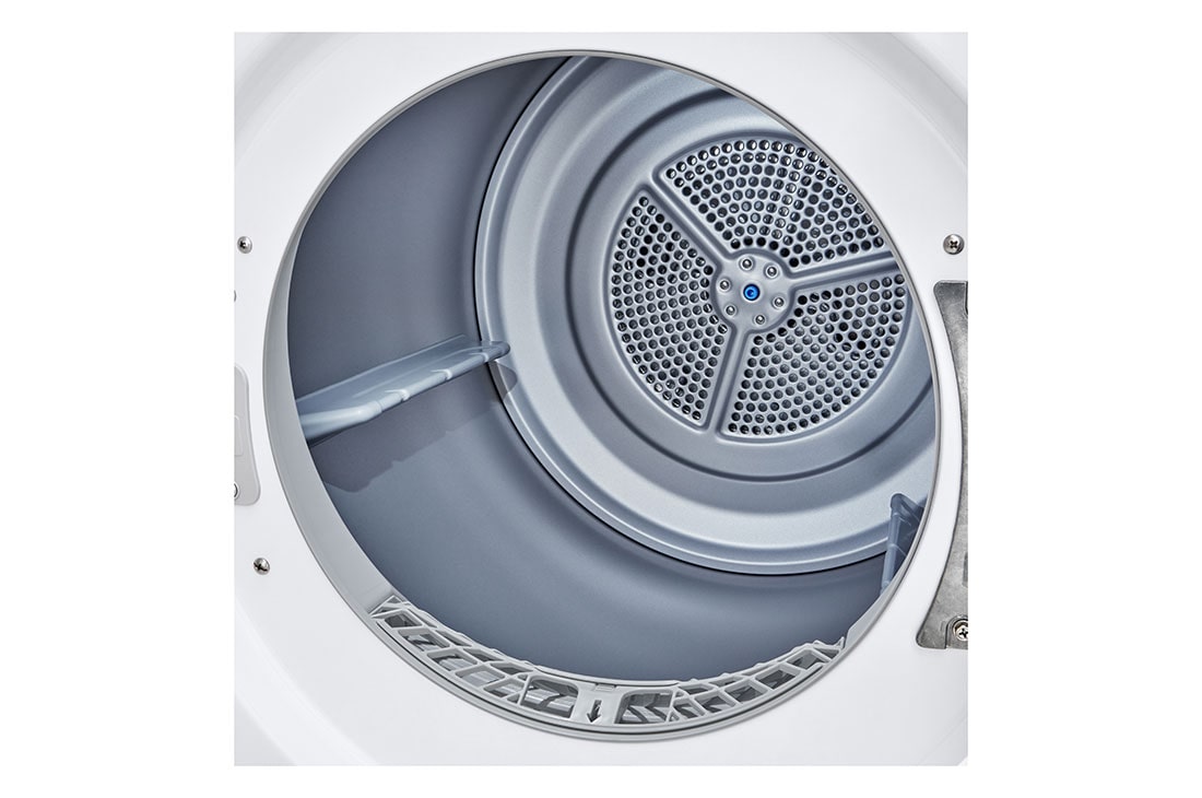 LG Uscător de rufe cu pompă de căldură, Dual Inverter, 8kg, EcoHybrid™, ThinQ™, Alb, Cut image front view, RH80V3AVBN, thumbnail 4