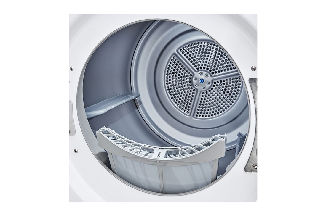 LG Uscător de rufe cu pompă de căldură, Dual Inverter, 8kg, EcoHybrid™, ThinQ™, Alb, Cut image with door open, RH80V3AVBN, thumbnail 5