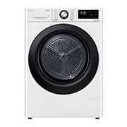 LG Uscător de rufe cu pompă de căldură, Dual Inverter, 8kg, EcoHybrid™, ThinQ™, Alb, Front View, RH80V3AVBN, thumbnail 1