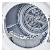 LG Uscător de rufe cu pompă de căldură, Dual Inverter, 8kg, EcoHybrid™, ThinQ™, Alb, Cut image with door open, RH80V3AVBN, thumbnail 5