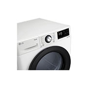 LG Uscător de rufe cu pompă de căldură, Dual Inverter, 8kg, EcoHybrid™, ThinQ™, Alb, Left perspective image, RH80V3AVBN, thumbnail 8