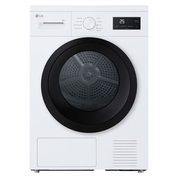 vedere frontală a uscătorului cu pompă de căldură de 10 kg - Senzor uscat, R290 {RHA1009NWK}