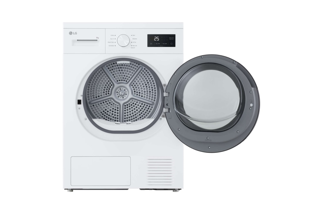 LG Uscător de rufe cu pompă de căldură, 8 kg, Clasa D, RHA1008NWK, thumbnail 2