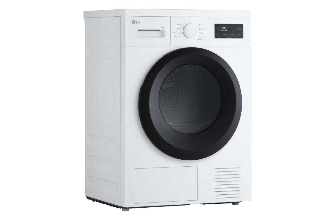 LG Uscător de rufe cu pompă de căldură, 8 kg, Clasa D, RHA1008NWK, thumbnail 3