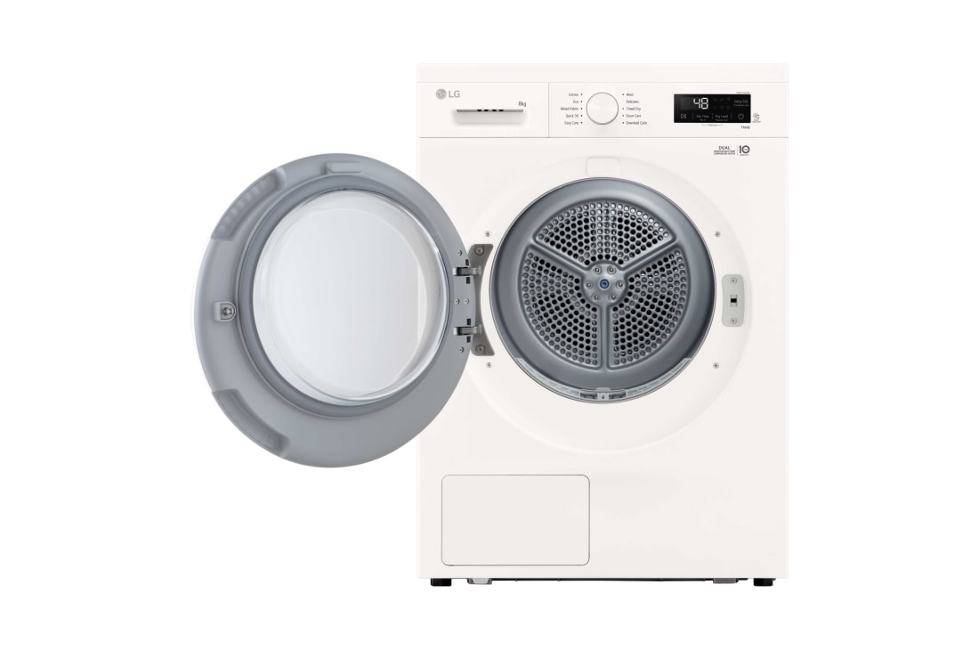 LG Uscător cu pompă de căldură, 8 kg, Condensator cu autocurățare, Sensor Dry, Filtru de scame dublu, RHX1008NWH, thumbnail 2