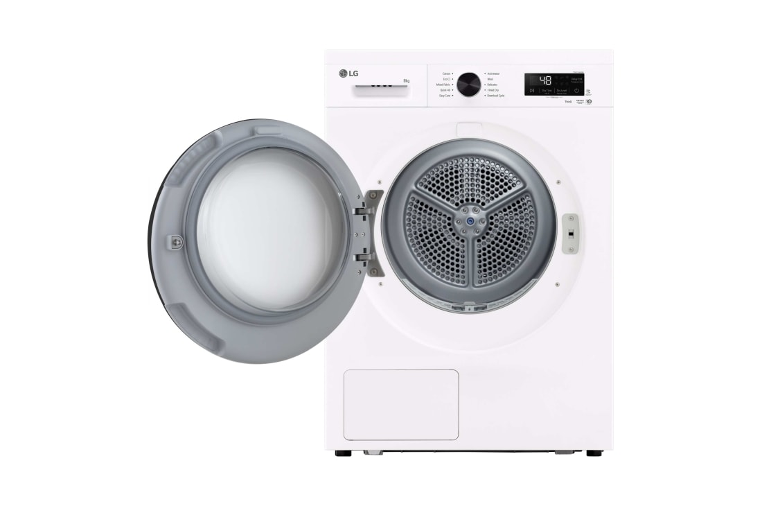 LG Uscător cu pompă de căldură, 8 kg, Condensator cu autocurățare, Sensor Dry, Filtru de scame dublu, RHX1008NWK, thumbnail 2