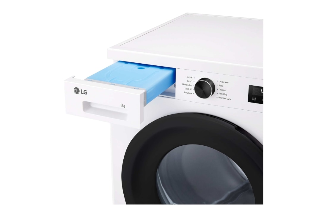 LG Uscător cu pompă de căldură, 8 kg, Condensator cu autocurățare, Sensor Dry, Filtru de scame dublu, RHX1008NWK, thumbnail 5