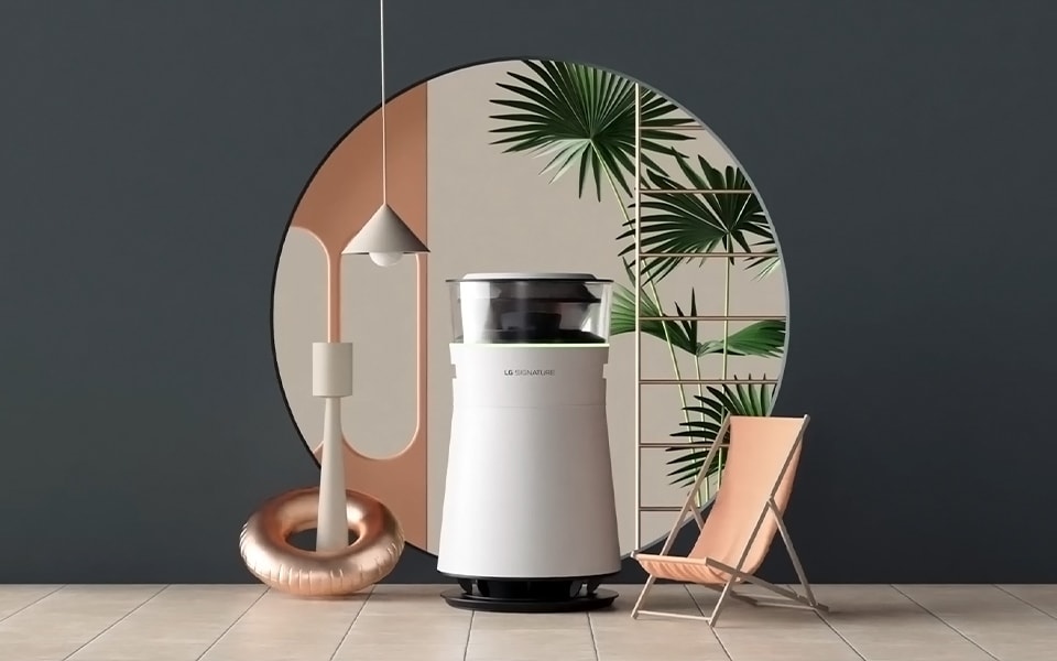 An image of LG SIGNATURE Air Purifier shot by Santi Zoraidez studio