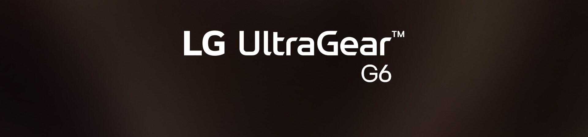 Logotip UltraGear™ G6 u futurističkoj prostoriji sa neonskim osvetljenjem.