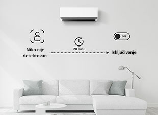 Isključuje klima-uređaj ako niko nije prisutan 20 minuta. Opcije možete da izaberete samo putem aplikacije ThinQ.