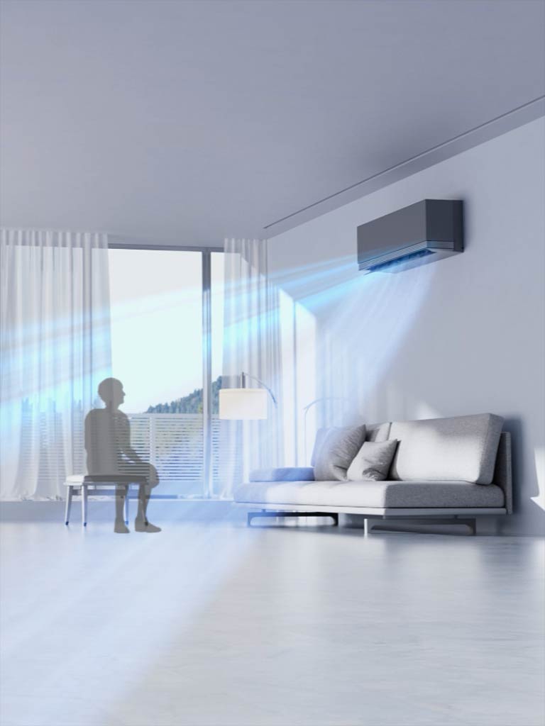 LG klima-uređaj sa AI Air otkriva temperaturu i mesto gde su ljudi i prilagođava protok vazduha radi održavanja temperature.