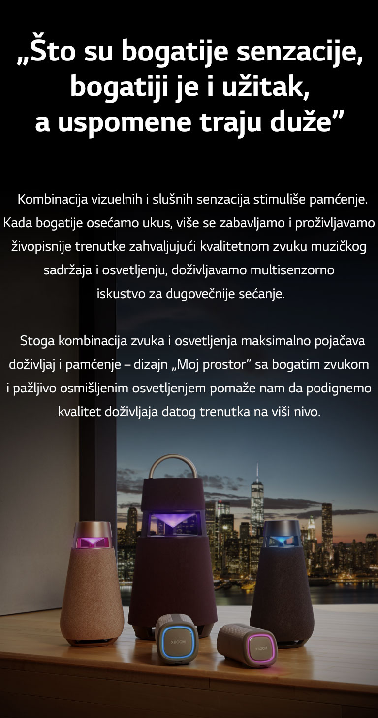 Slika porodice XBOOM proizvoda.