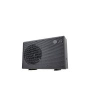 LG R32 Monobloc S II, 1Ø, 9kW, LG R32 Monobloc S II (HM051MRS UA40) crnog dizajna sa velikim prednjim ventilatorom i horizontalnim lamelama.	, HM091MRS UA40, thumbnail 2