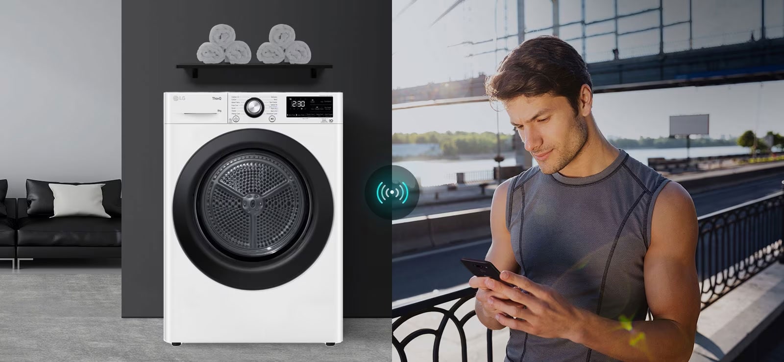 Čovek gleda u pametni telefon.