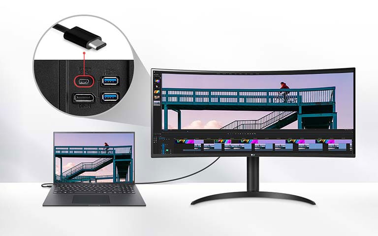 Jednostavna kontrola i povezanje putem USB Type-C™ priključaka.