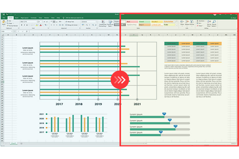 Slika za poređenje na čijoj je desnoj strani režim čitanja primenjen, a na levoj nije.