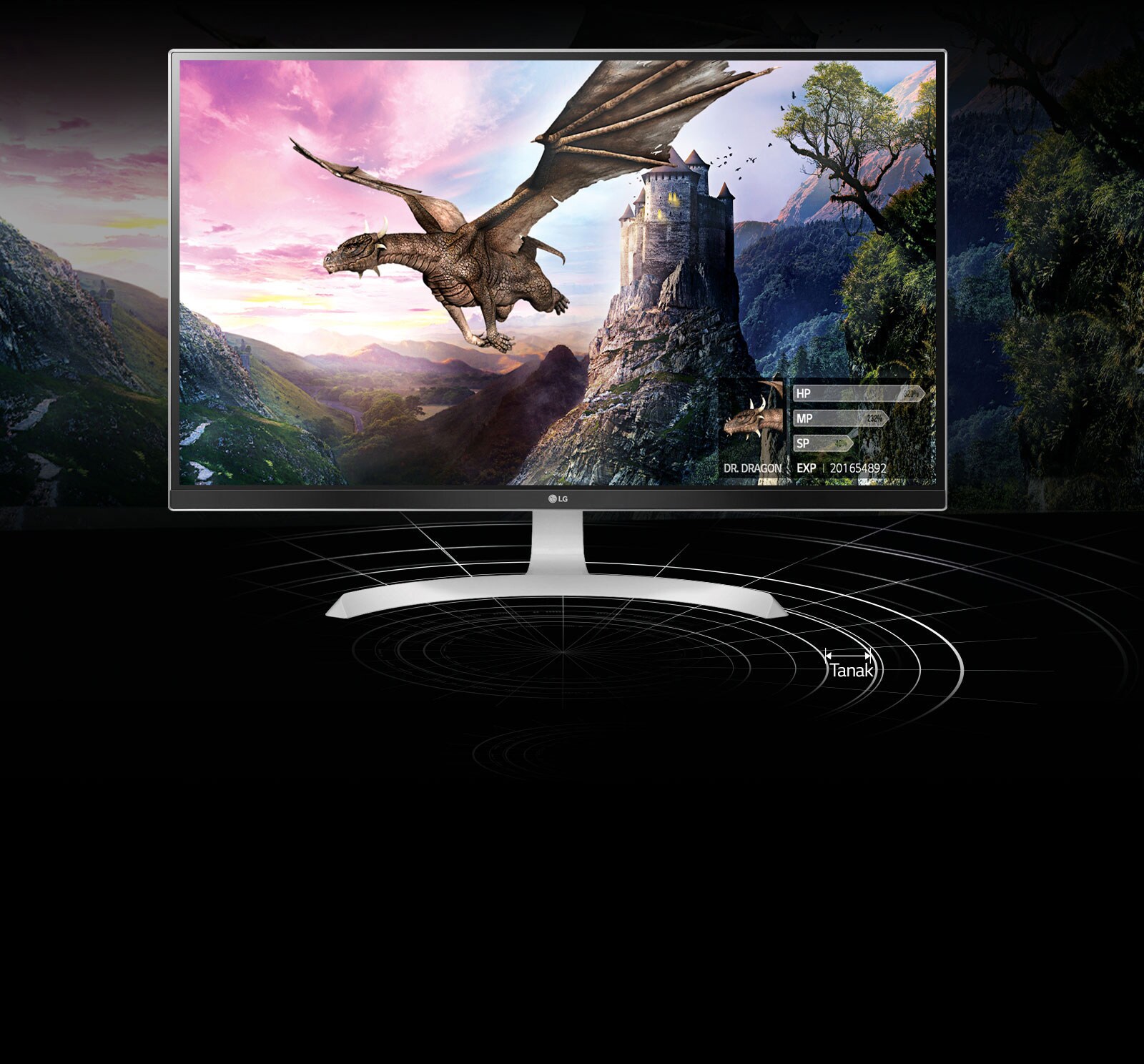 Praktično bez ivica sa 3 strane i postolje ArcLine1