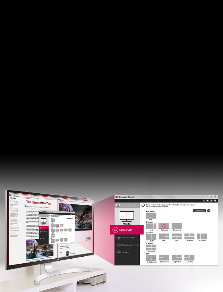 Različite opcije za deljenje ekrana pomoću tastera2