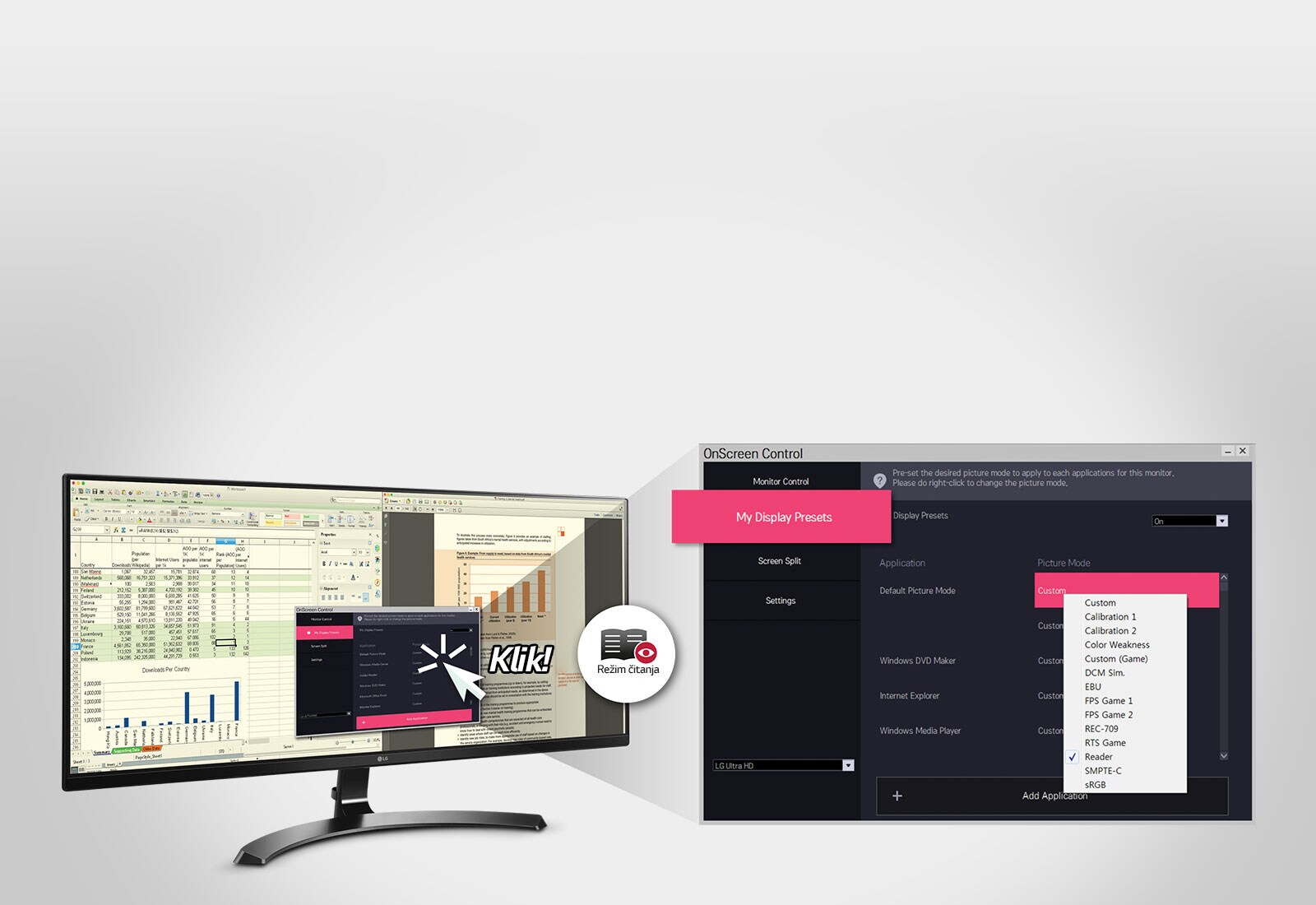 Prethodno podešena okruženja za boje na  ekranu1