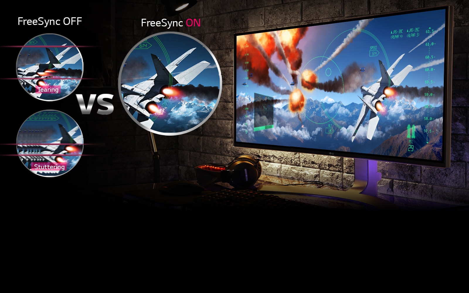 Clear,Live Gaming Scenes with FreeSync