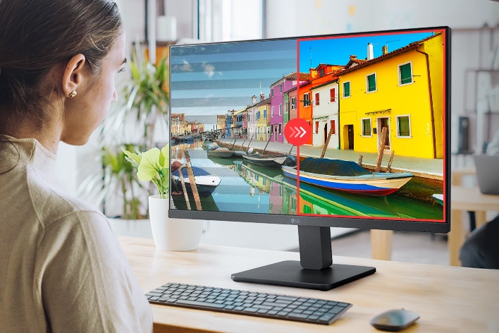 Slika za poređenje na čijoj je desnoj strani sprečavanje treperenja primenjeno, a na levoj nije.