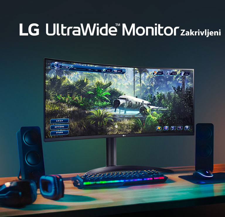 LG UltraWide™ zakrivljeni monitor