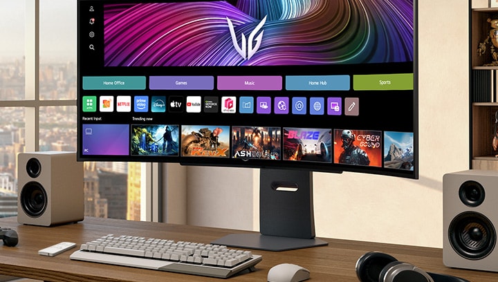 Slika prednje strane UltraGear™ 45gx90sa gejmerskog monitora.