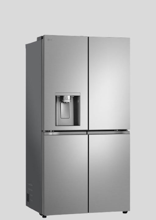 Gornji deo novog LG frižidera sa četiri vrata,  koji pokazuje potpuno ravna vrata.