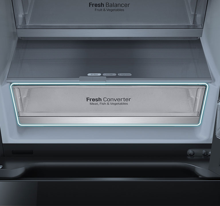 Na slici je prikazana fioka FRESHConverter u frižideru.