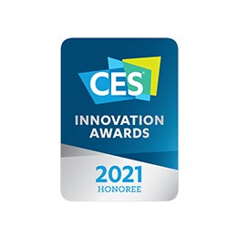 Logo osvojene nagrade CES 2021 Innovation(HONOREE)-Eco design i u kategoriji održive tehnologije za model LG OLED 77 Z1
