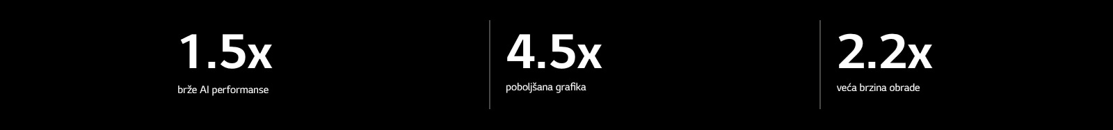 U nastavku su specifikacije alpha 9 AI procesora u poređenju sa alpha 5 AI procesorom. Procesor alpha 9 ima 1,5x brže AI performanse, 4,5x poboljšanu grafiku, 2,2x veću brzinu obrade.
