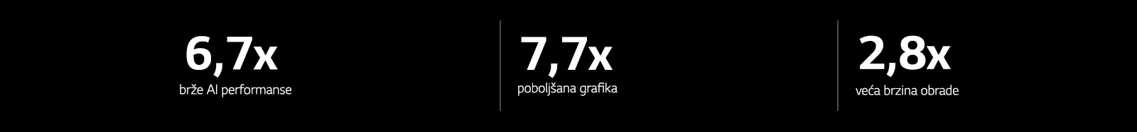 U nastavku su specifikacije alpha 11 AI procesora u poređenju s alpha 5 AI procesorom. Procesor alpha 11 AI ima 6,7x brže AI performanse, 7,7x poboljšanu grafiku, 2,8x veću brzinu obrade.
