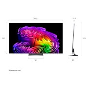 LG 77-inčni LG OLED evo AI G6 4K pametni TV 2026, LG OLED evo AI G6 prikazan s prednje i bočne strane ističe 77-inčni prikaz s ekranom širine, OLED77G61LW, thumbnail 3