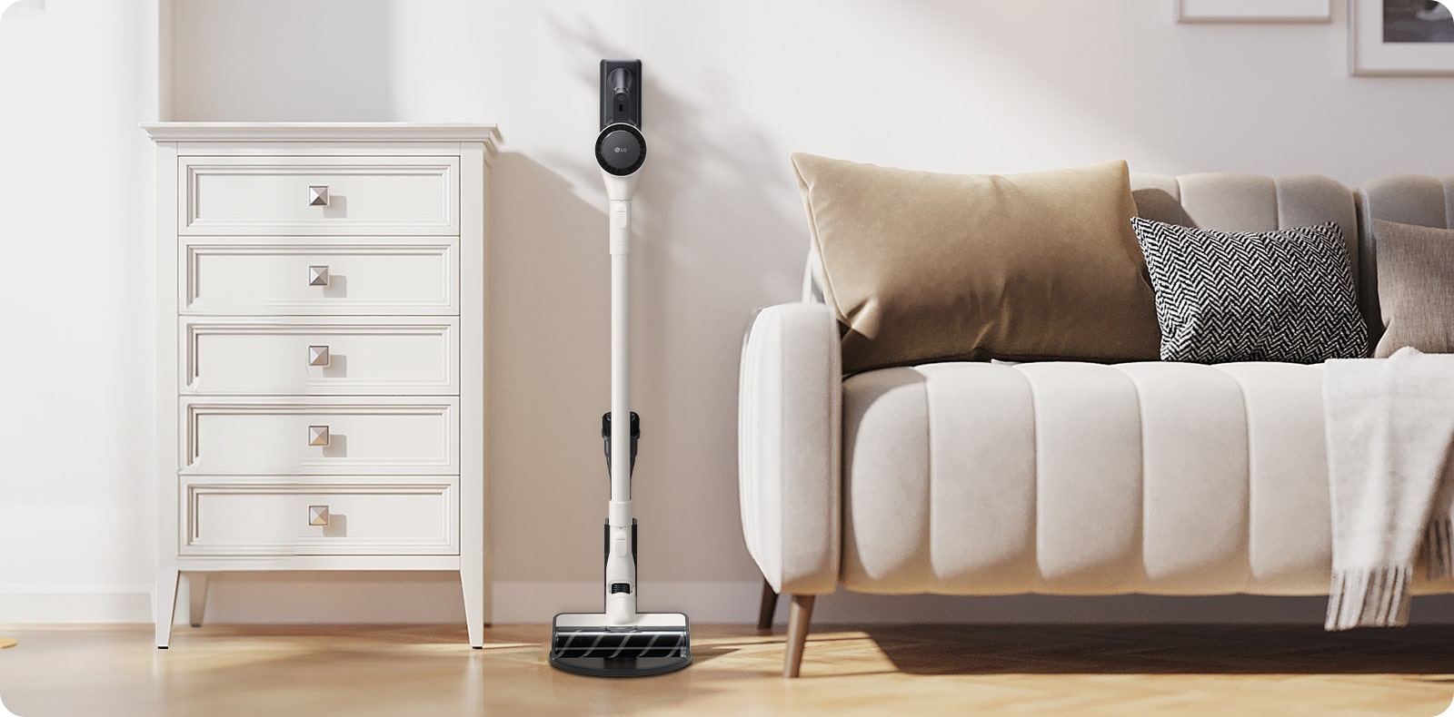 Usisivač LG Cordzero A9 Air predstavljen na slici načina života