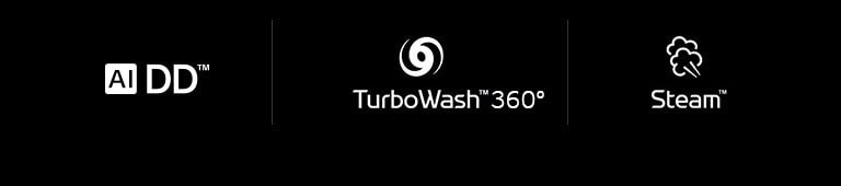 AI DD™  TurboWash™360˚  Steam™ 