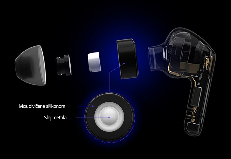 Slika crne bubice koja se razdvaja na četiri dela da bi se prikazala složena tehnologija koja je u njoj ugrađena.