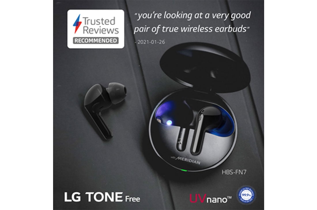 LG TONE Free FN7, Kutija sa dekorativnim osvetljenjem otvorena pod uglom od 15 stepeni, HBS-FN7, thumbnail 2