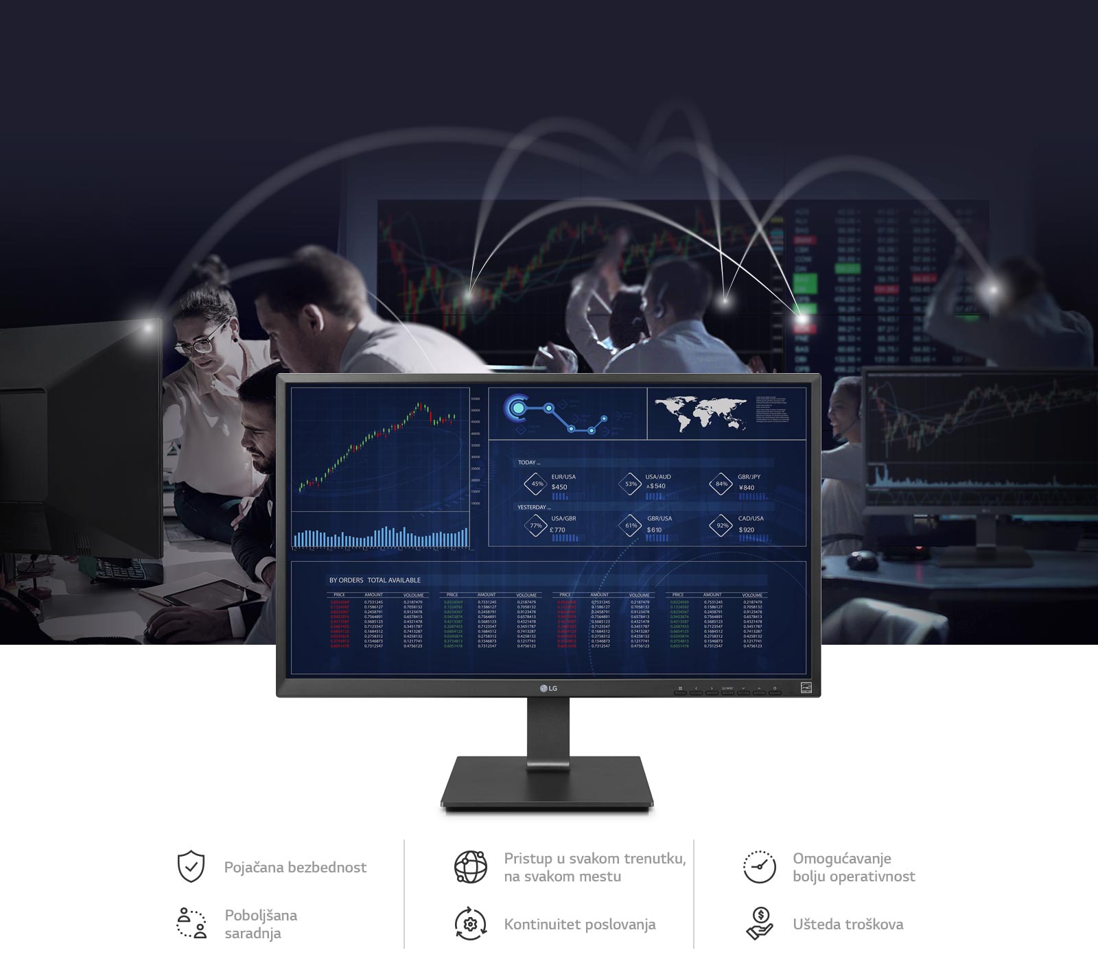 Uz Cloud, možete da očekujete poboljšanu bezbednost, pristup u svakom trenutku, na svakom mestu, omogućavajući efikasniji rad, unapređenu saradnju, poslovni kontinuitet i uštedu troškova.
