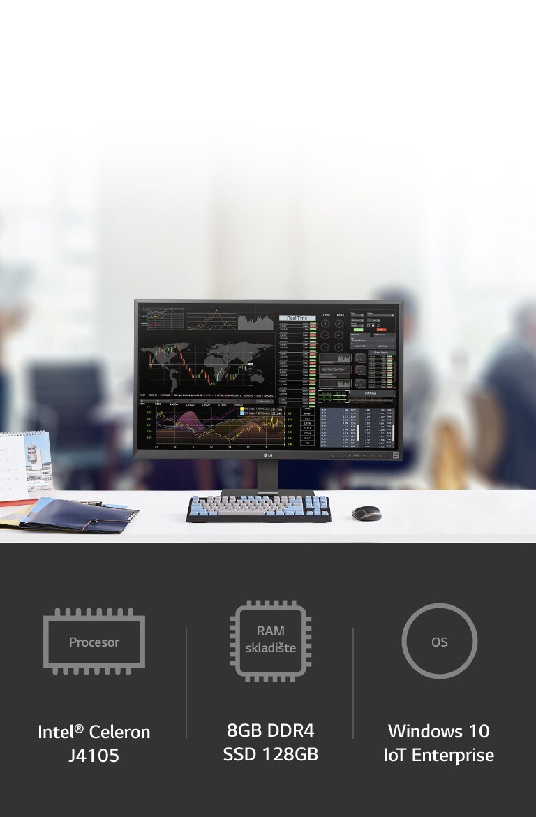 Moćnije performanse uz procesor (Intel® Celeron J4105), RAM prostor za skladištenje ( 8 GB DDR4 / SSD 128 GB) i OS (Windows10 IoT Enterprise)