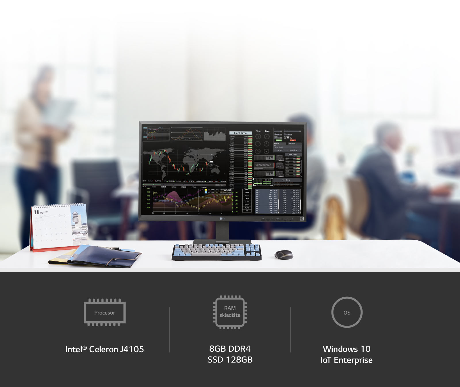 Moćnije performanse uz procesor (Intel® Celeron J4105), RAM prostor za skladištenje ( 8 GB DDR4 / SSD 128 GB) i OS (Windows10 IoT Enterprise)