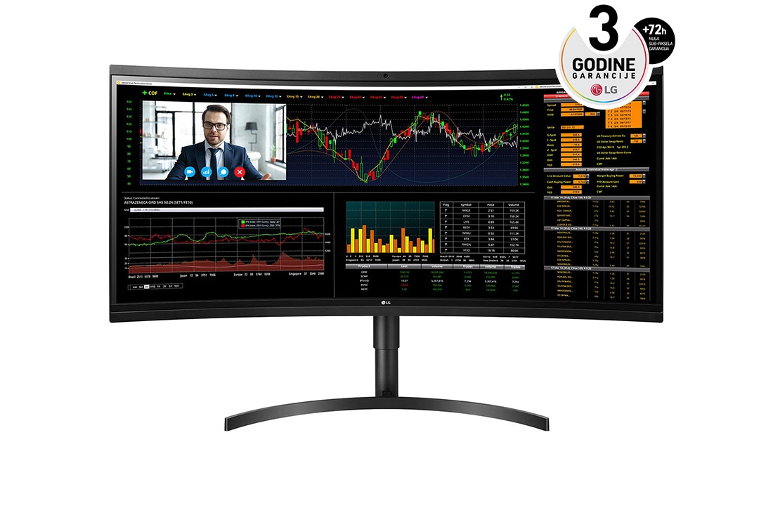 LG 37,5'' 21:9 QHD UltraWide™ All-in-One Thin Client, prikaz spreda, 38CL950N-1C