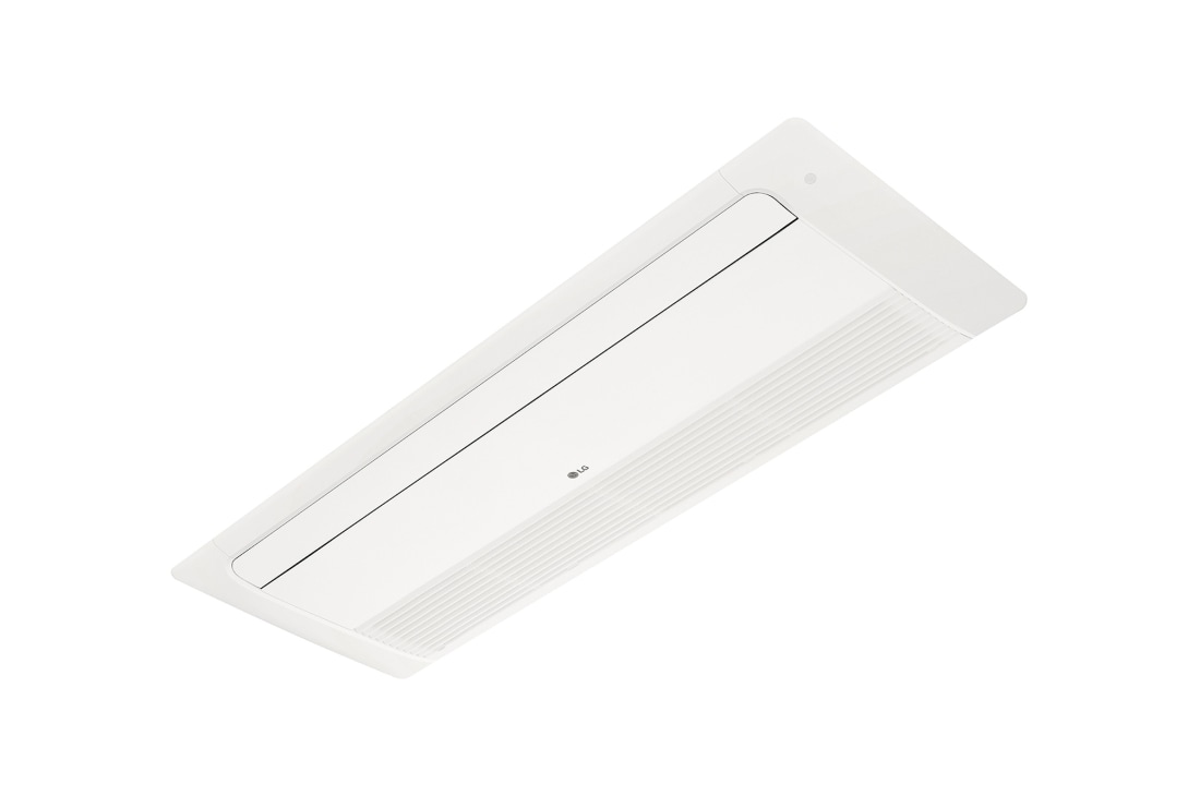 LG Plafonska kasetna jedinica, 1-smerna, 7kBTU, Prikaz sa bočne strane pod uglom od -45 stepeni, ARNU07GTUB4