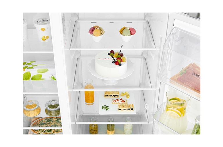 LG Side-bi-Side frižider, Moist Balance Crisper i ThinQ™ tehnologija, kapacitet 642L, GSB760PZXV, thumbnail 6