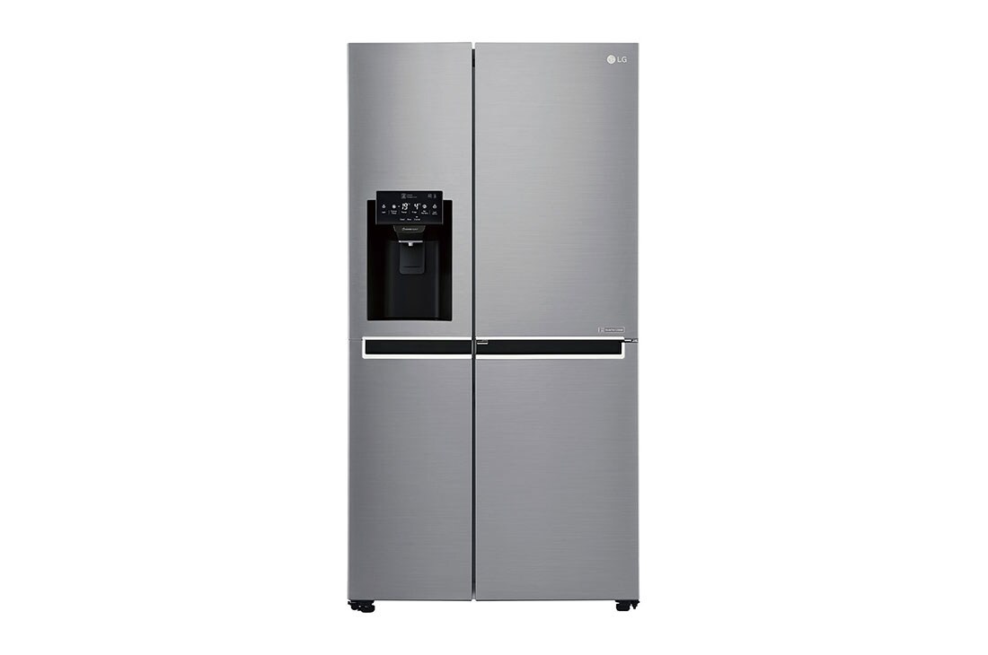 LG Side-by-side frižider zapremine 625 L, funkcija Door-in-Door, Dispanzer za hladnu vodu, led i mrvljeni led, GSJ761PZXV